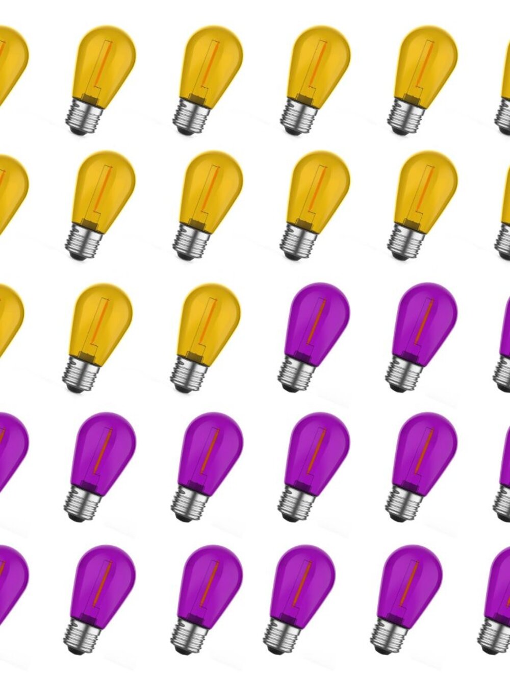 NEW GvvooHome S14 Orange & Purple Replacement Bulbs Waterproof 1W LED Outdoor